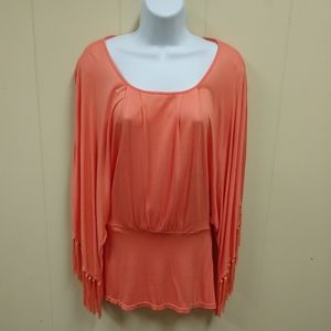 Addison Fringe sleeved top sz S EUC